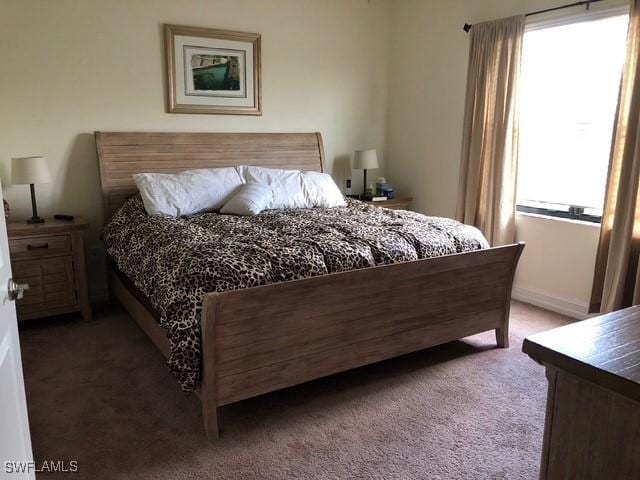 view of carpeted bedroom