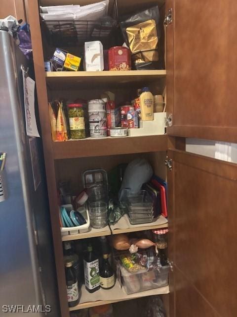 view of pantry