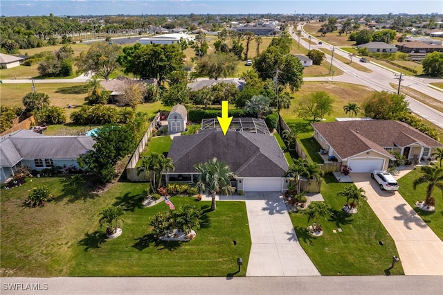 bird's eye view featuring a residential view