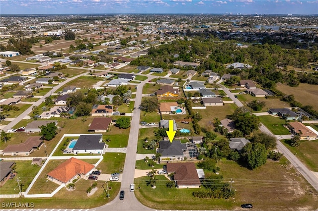 bird's eye view featuring a residential view