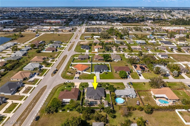 bird's eye view featuring a residential view