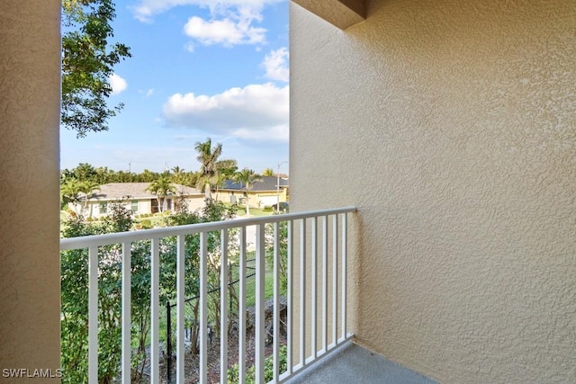 balcony with a residential view