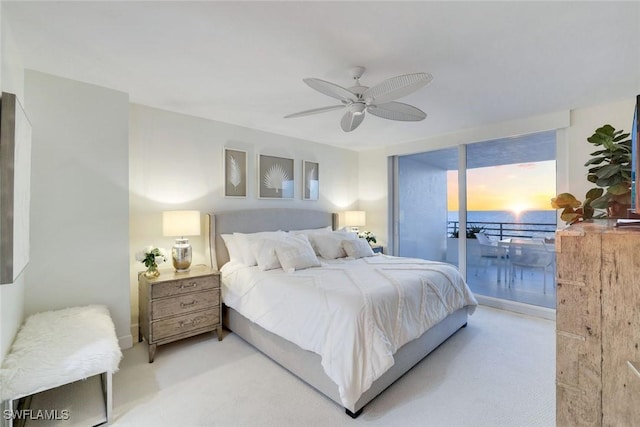 780 S Collier Blvd Unit 708, Marco Island, FL 34145 - carpeted bedroom with a ceiling fan and access to outside