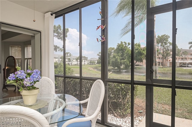 sunroom featuring a wealth of natural light