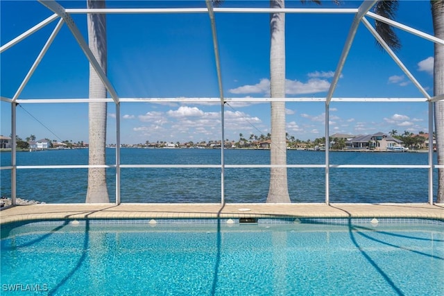 pool with glass enclosure