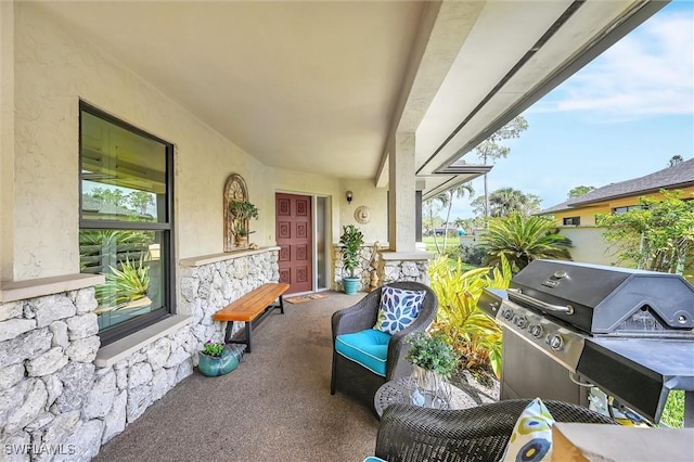 view of patio / terrace featuring area for grilling