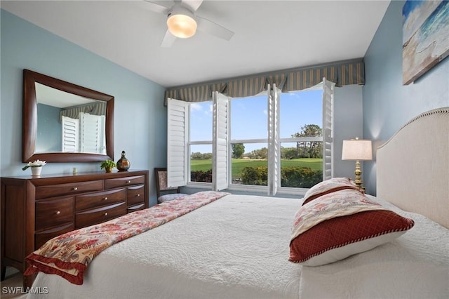 bedroom with a ceiling fan