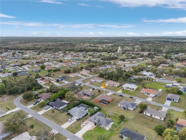 drone / aerial view with a residential view