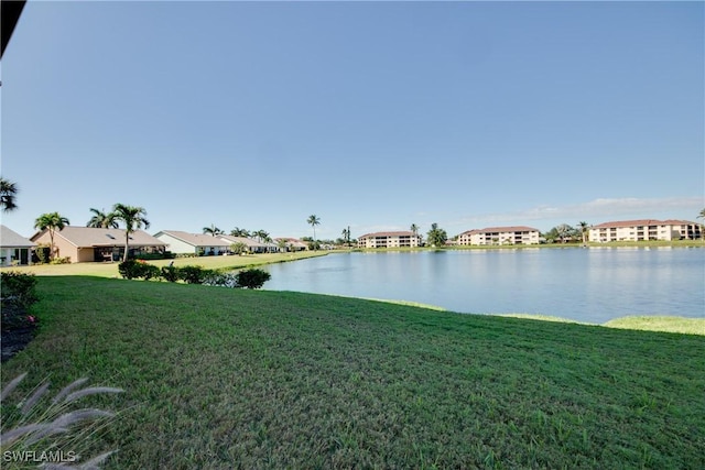 view of water feature featuring a residential view