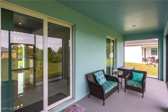 view of sunroom