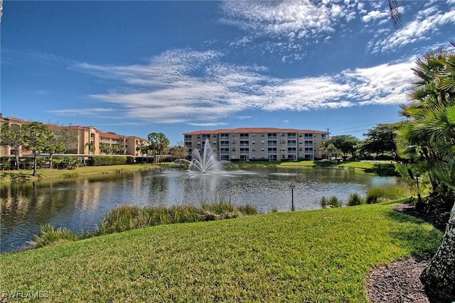 view of water feature