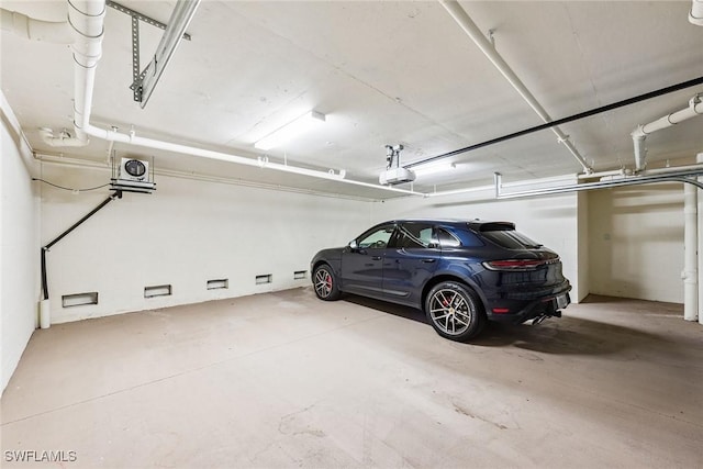 parking garage with a garage door opener