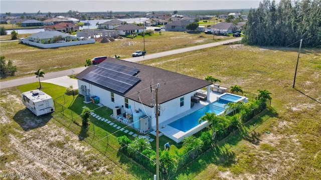 bird's eye view with a residential view