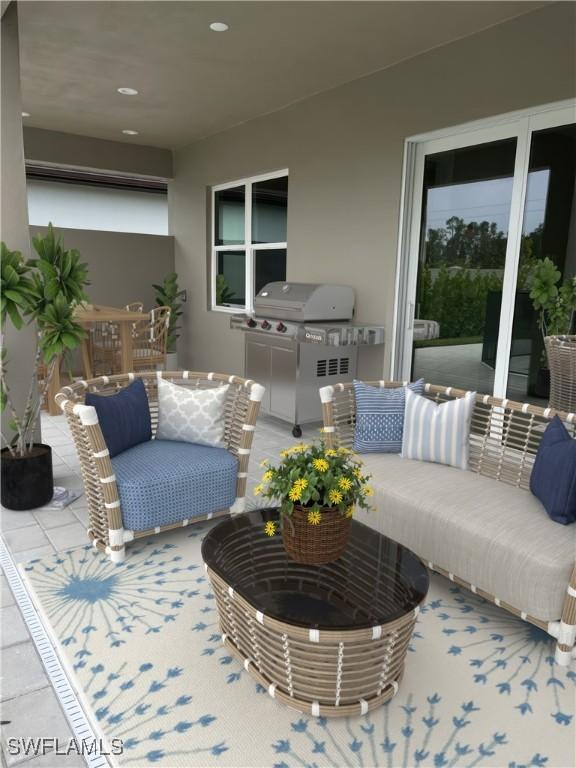 view of patio featuring area for grilling