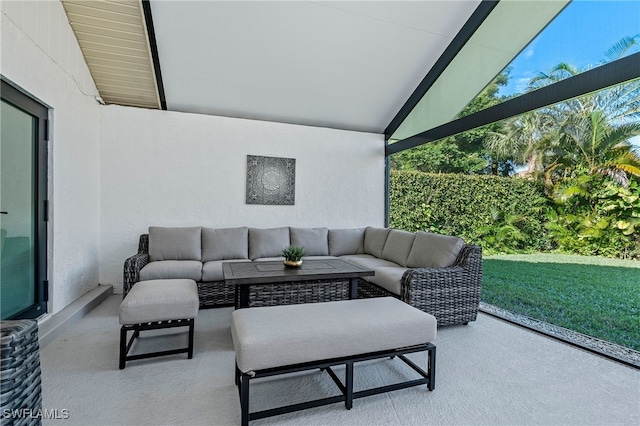 view of patio / terrace featuring outdoor lounge area