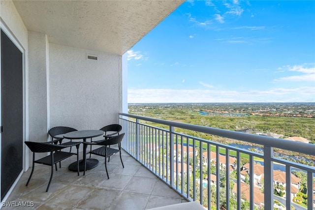 balcony featuring visible vents