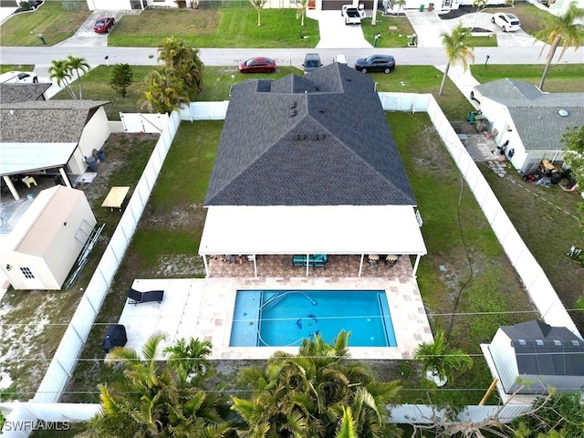 birds eye view of property featuring a residential view