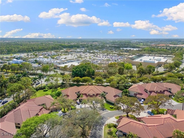 drone / aerial view with a residential view