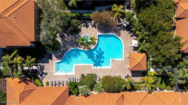 birds eye view of property