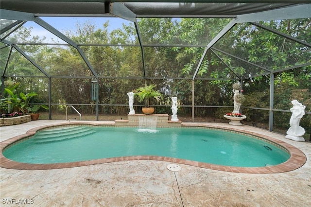 pool featuring a patio area