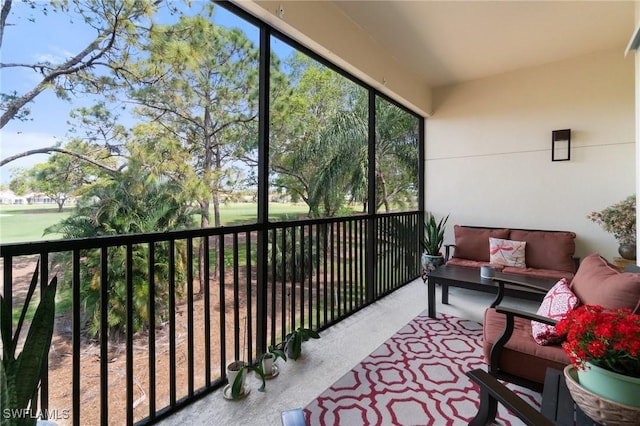 view of sunroom