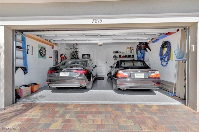 garage featuring electric panel