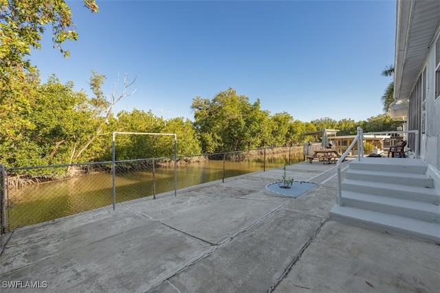 view of patio / terrace with fence