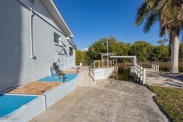 exterior space with a patio