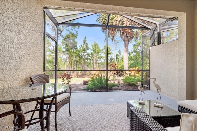 view of sunroom / solarium