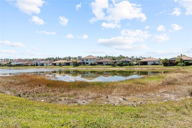 property view of water featuring a residential view