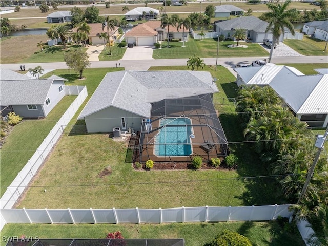 drone / aerial view featuring a residential view