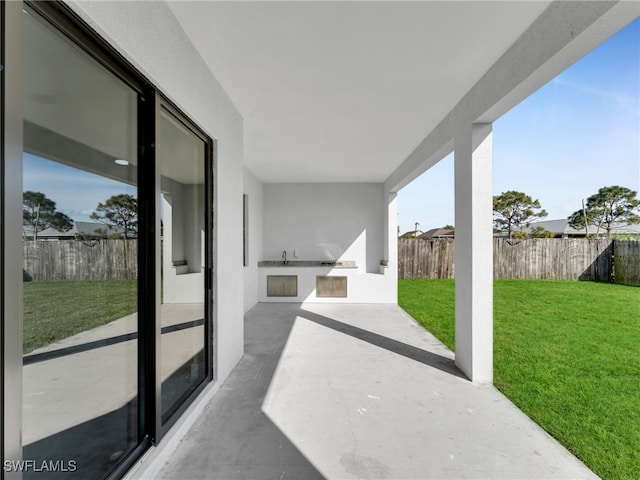 view of patio / terrace featuring a fenced backyard