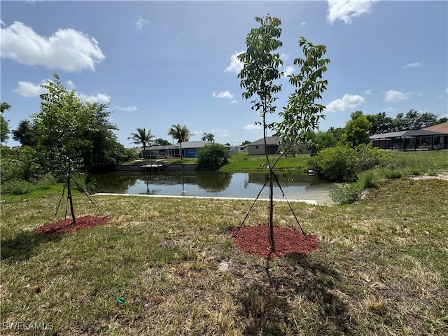 106 SE 5th Ave, Cape Coral, FL 33990 - view of green lawn featuring a water view