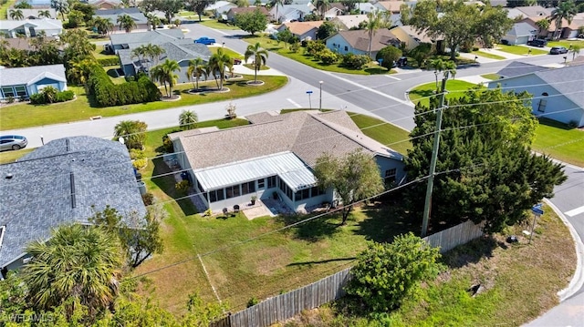 aerial view with a residential view