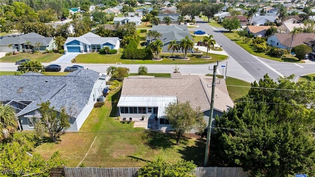 aerial view with a residential view