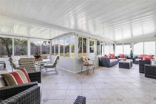 view of sunroom