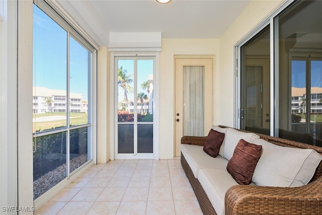 view of sunroom