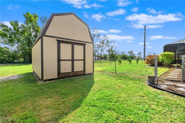 6451 Scott Ln, Fort Myers, FL 33966 - view of shed featuring fence