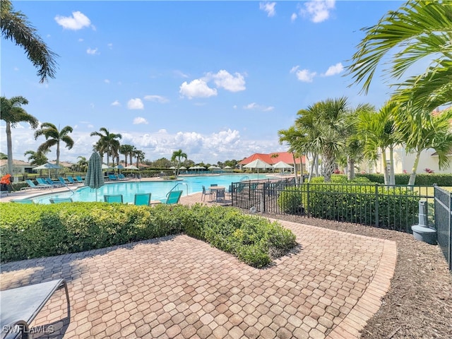 pool with fence