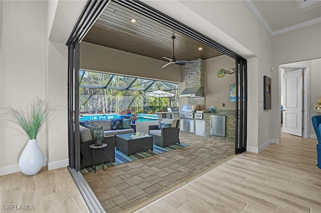 interior space featuring a sunroom