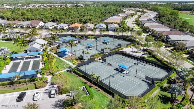 aerial view with a residential view