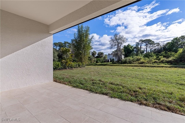 view of yard with a patio