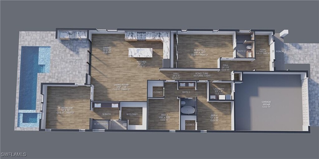 668 93rd Ave N, Naples, FL 34108 - floor plan / room layout