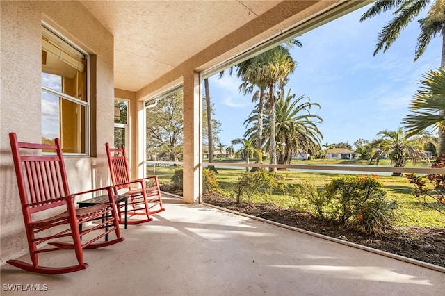 view of sunroom / solarium