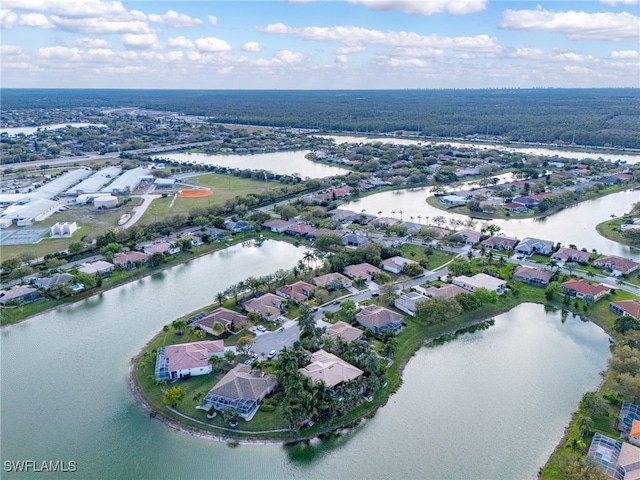 3266 Sturgeon Bay Ct, Naples, FL 34120 - aerial view featuring a water view and a residential view