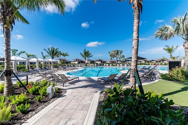 pool featuring a patio