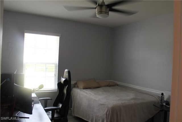 bedroom with a ceiling fan