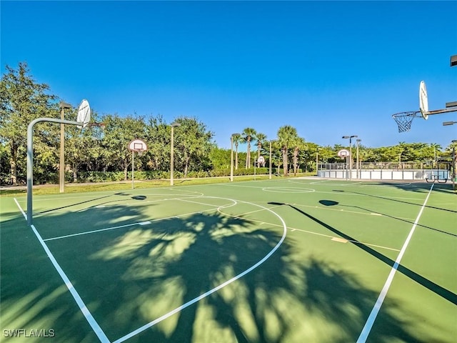 view of basketball court featuring community basketball court