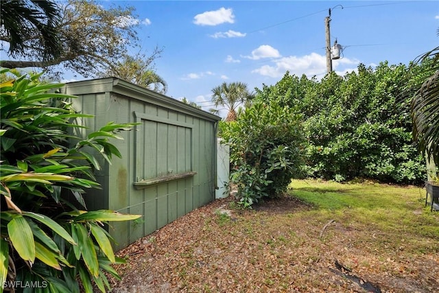 view of shed