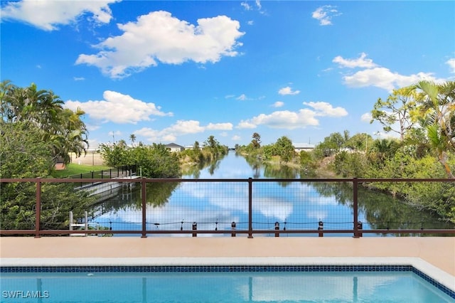 outdoor pool with fence